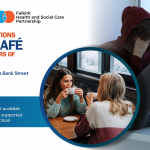 invitation to drop in cafes providing help with transitions for parents and carers of children aged 14-25 with ASN from the Falkirk area