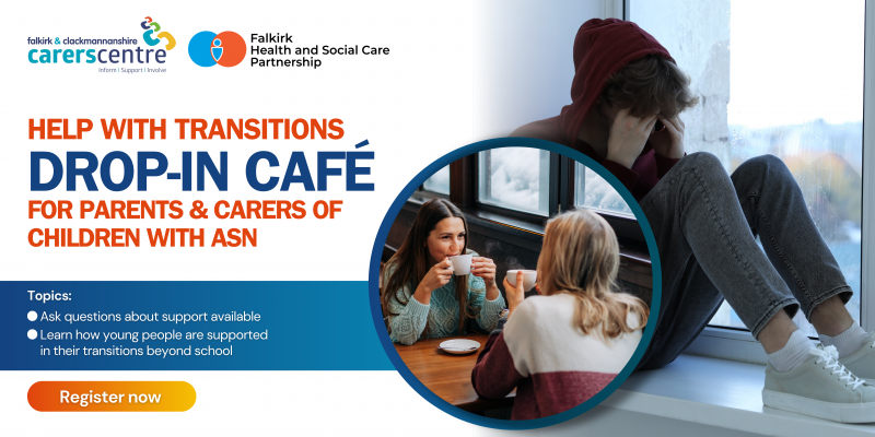 invitation to help with transitions drop in cafe taking place in May