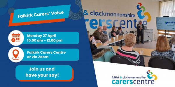 invitation to Falkirk Carers' Voice on 27th April