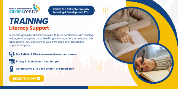 invitation to literacy support training in the Centre