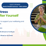 invitation to a training session about stress management and self-care strategies