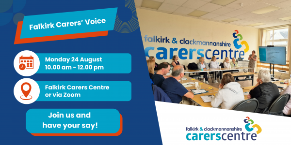invitation to falkirk carers' voice on monday 24 august