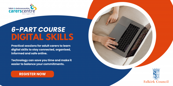invitation to a free digital skills course for adult carers